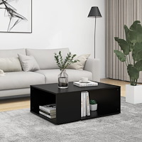 vidaXL Soffbord svart 90x67x33 cm konstruerat trä