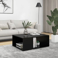 vidaXL Soffbord svart 90x67x33 cm konstruerat trä