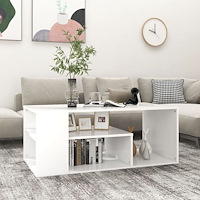 vidaXL Soffbord vit 100x50x40 cm konstruerat trä