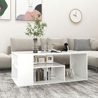 vidaXL Soffbord vit 100x50x40 cm konstruerat trä