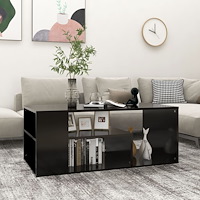 vidaXL Soffbord svart 100x50x40 cm konstruerat trä