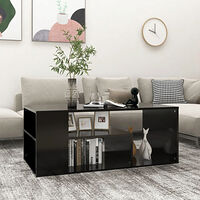 vidaXL Soffbord svart 100x50x40 cm konstruerat trä