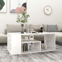 vidaXL Soffbord vit högglans 100x50x40 cm konstruerat trä