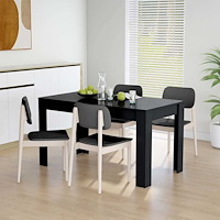 vidaXL Matbord svart 140x74,5x76 cm konstruerat trä