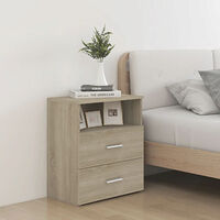 vidaXL Sängbord 2 st sonoma-ek 50x32x60 cm