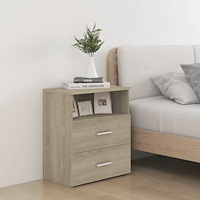 vidaXL Sängbord sonoma-ek 50x32x60 cm