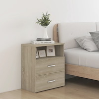 vidaXL Sängbord sonoma-ek 50x32x60 cm