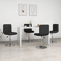 vidaXL Matstolar 4 st svart konstläder