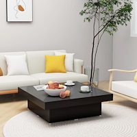 vidaXL Soffbord svart 90x90x28 cm konstruerat trä