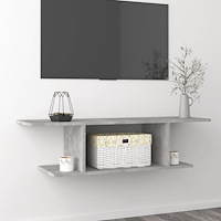vidaXL Väggmonterat tv-skåp betonggrå 103x30x26,5 cm