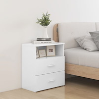 vidaXL Sängbord vit 50x32x60 cm