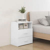 vidaXL Sängbord vit 50x32x60 cm