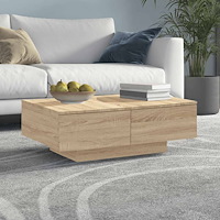 vidaXL Soffbord sonoma-ek 90x60x31 cm konstruerat trä
