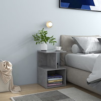 vidaXL Sängbord betonggrå 35x35x55 cm konstruerat trä