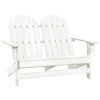 vidaXL Adirondackstol 2-sits massivt granträ vit