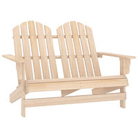 vidaXL Adirondackstol 2-sits massivt granträ