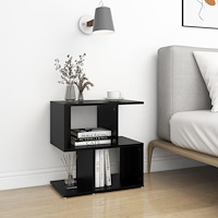 vidaXL Sängbord 2 st svart 50x30x51,5 cm konstruerat trä