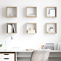 vidaXL Vägghylla kubformad 6 st sonoma-ek 26x15x26 cm