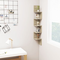 vidaXL Vägghylla hörn sonoma-ek 20x20x127,5 cm konstruerat trä