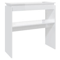 vidaXL Konsolbord vit högglans 80x30x80 cm konstruerat trä