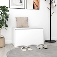 vidaXL Hallbänk 80x40x45 cm vit konstruerat trä