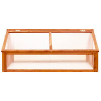 vidaXL Växthus brun 114x80x50 cm granträ