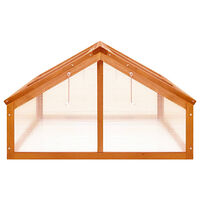 vidaXL Växthus brun 114x80x50 cm granträ