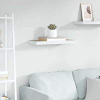 vidaXL Svävande vägghylla ek och vit 60x23,5x3,8 cm MDF