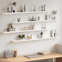 vidaXL Vägghyllor 4 st vit 115x9x3 cm