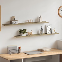 vidaXL Vägghyllor 2 st sonoma-ek 100x9x3 cm