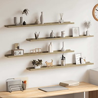 vidaXL Vägghyllor 4 st sonoma-ek 100x9x3 cm