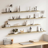 vidaXL Vägghyllor 4 st sonoma-ek 115x9x3 cm