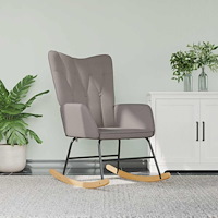 vidaXL Gungstol taupe tyg