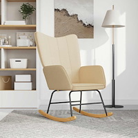 vidaXL Gungstol gräddvit tyg