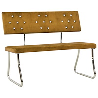 vidaXL Bänk 110 cm brun sammet