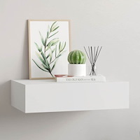 vidaXL Väggmonterad låda vit 40x23,5x10 cm MDF