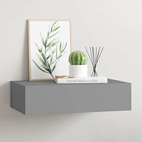 vidaXL Väggmonterad låda svart 40x23,5x10 cm MDF