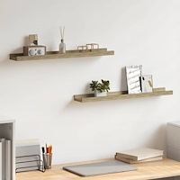 vidaXL Vägghyllor 2 st Sonoma Ek 60x9x3 cm
