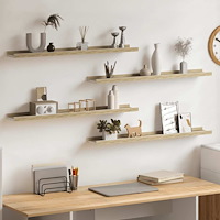 vidaXL Vägghyllor 4 st vit och sonoma-ek 80x9x3 cm