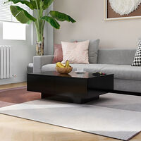 vidaXL Soffbord svart 90x60x31 cm konstruerat trä
