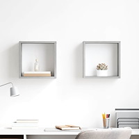 vidaXL Vägghylla kubformad 2 st Betonggrå 30x15x30