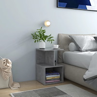 vidaXL Sängbord 2 st Betonggrå 35x35x55 cm konstruerat trä