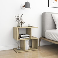 vidaXL Sängbord 2 st sonoma-ek 50x30x51,5 cm konstruerat trä