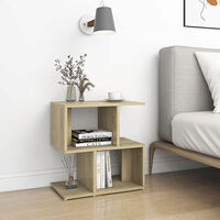 vidaXL Sängbord 2 st sonoma-ek 50x30x51,5 cm konstruerat trä