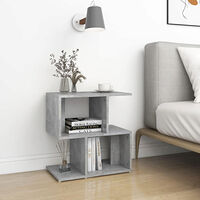 vidaXL Sängbord 2 st betonggrå 50x30x51,5 cm konstruerat trä