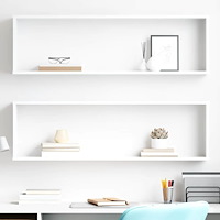 vidaXL Vägghylla kub 2st vit högglans 100x15x30cm konstruerat trä