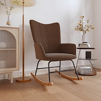 vidaXL Gungstol brun tyg