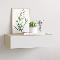 vidaXL Väggmonterad lådhylla ek och vit 40x23,5x10cm MDF