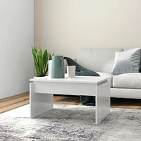 vidaXL Soffbord vit 68x50x38 cm konstruerat trä