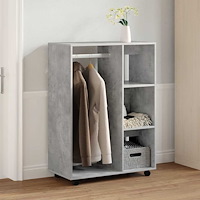 vidaXL Garderob betonggrå 80x40x110 cm konstruerat trä